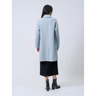 ランバン コレクション LANVIN COLLECTION ウールカシミヤ ハンドステッチステンカラーコート （ブラック）｜詳細画像