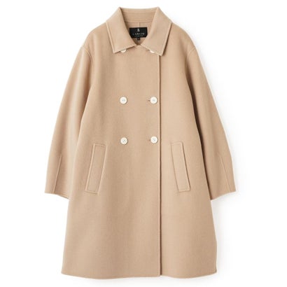 ランバン コレクション LANVIN COLLECTION ウールカシミヤ ハンドステッチステンカラーコート （ベージュ）｜詳細画像