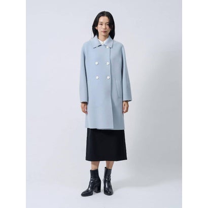 ランバン コレクション LANVIN COLLECTION ウールカシミヤ ハンドステッチステンカラーコート （ベージュ）｜詳細画像