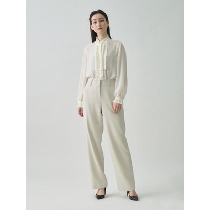 ランバン コレクション LANVIN COLLECTION ストレッチストレートパンツ （ネイビー）｜詳細画像