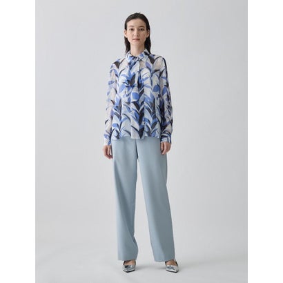 ランバン コレクション LANVIN COLLECTION ストレッチストレートパンツ （ブルー）｜詳細画像