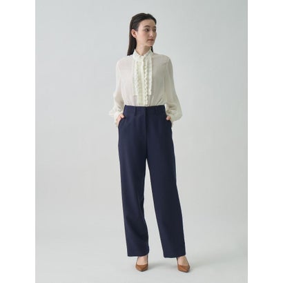 ランバン コレクション LANVIN COLLECTION ストレッチストレートパンツ （ブルー）｜詳細画像