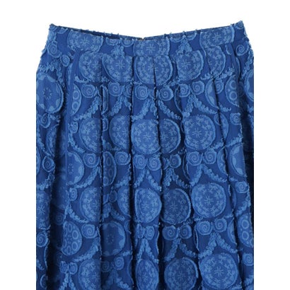 ランバン コレクション LANVIN COLLECTION ウォールカットジャカード・ボックスタックスカート （ブラック）｜詳細画像