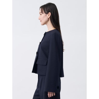 クルーネック ショートジャケット （ネイビー）｜詳細画像