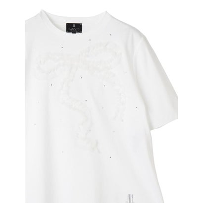 ランバン コレクション LANVIN COLLECTION 桐生オーガンジーリボン刺繍×ホットフィット・新定番カットソー （ブラック）｜詳細画像