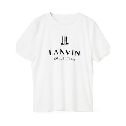 ランバン コレクション LANVIN COLLECTION 桐生立体刺繍・高密度スムースカットソー （ブラック配色）｜詳細画像