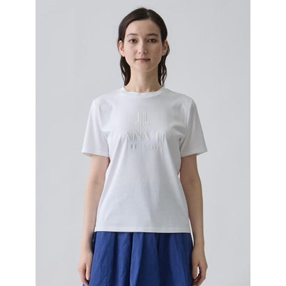 ランバン コレクション LANVIN COLLECTION 桐生立体刺繍・高密度スムースカットソー （ブラック配色）｜詳細画像