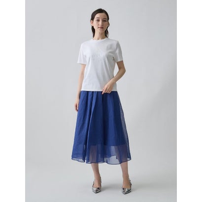 ランバン コレクション LANVIN COLLECTION 桐生立体刺繍・高密度スムースカットソー （ブラック配色）｜詳細画像