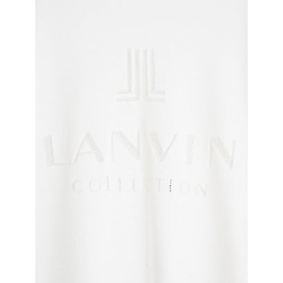 ランバン コレクション LANVIN COLLECTION 桐生立体刺繍・高密度スムースカットソー （ホワイト）｜詳細画像