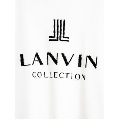 ランバン コレクション LANVIN COLLECTION 桐生立体刺繍・高密度スムースカットソー （ホワイト）｜詳細画像
