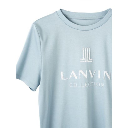 ランバン コレクション LANVIN COLLECTION 桐生立体刺繍・高密度スムースカットソー （ホワイト）｜詳細画像
