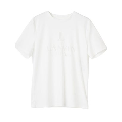 ランバン コレクション LANVIN COLLECTION 桐生立体刺繍・高密度スムースカットソー （ホワイト）｜詳細画像