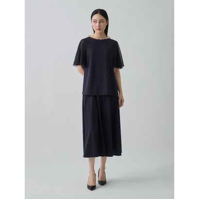 ランバン コレクション LANVIN COLLECTION 変形スリーブ・ハイブリッドカットソー （ピンク）｜詳細画像