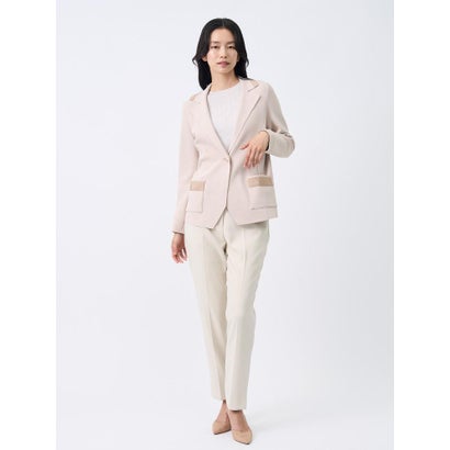 ランバン コレクション LANVIN COLLECTION 2WAYストレッチ二重織りパンツ （ダークグリーン）｜詳細画像