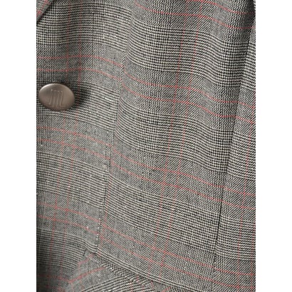 ランバン コレクション LANVIN COLLECTION INTESAグレンチェック ダブルボタンジャケット （レッド系その他）｜詳細画像