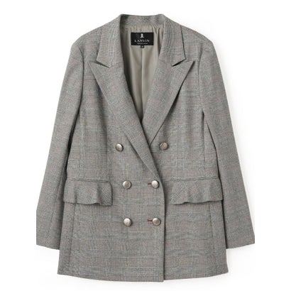 ランバン コレクション LANVIN COLLECTION INTESAグレンチェック ダブルボタンジャケット （レッド系その他）｜詳細画像