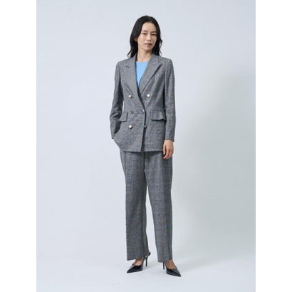 ランバン コレクション LANVIN COLLECTION INTESAグレンチェック ダブルボタンジャケット （レッド系その他）｜詳細画像