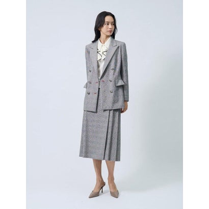 ランバン コレクション LANVIN COLLECTION INTESAグレンチェック ダブルボタンジャケット （レッド系その他）｜詳細画像