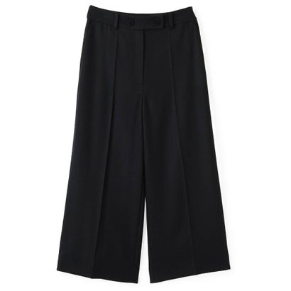 センタープレスワイドパンツ （ブラック）｜詳細画像