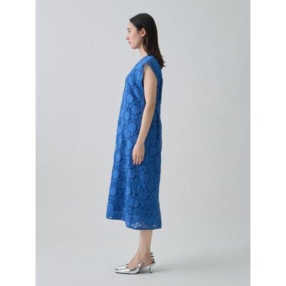ランバン コレクション LANVIN COLLECTION ウォールカットジャカード・フレンチスリーブワンピース （ブラック）｜詳細画像