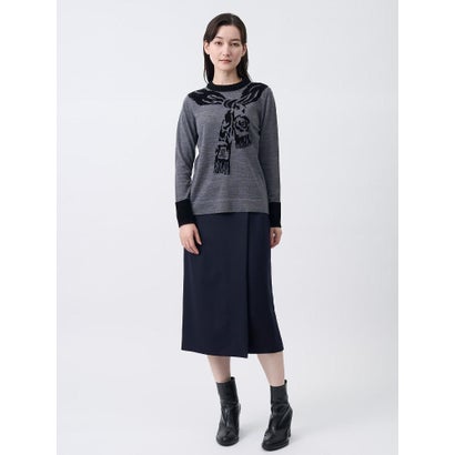ランバン コレクション LANVIN COLLECTION ストレートラインスカート （ネイビー）｜詳細画像