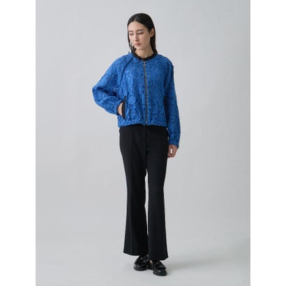 ランバン コレクション LANVIN COLLECTION ウォールカットジャカード・ラグランブルゾン （ブルー）｜詳細画像