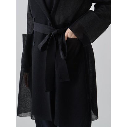 ランバン コレクション LANVIN COLLECTION ミラノリブニットコート （ブラック）｜詳細画像