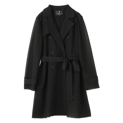 ランバン コレクション LANVIN COLLECTION ミラノリブニットコート （ブラック）｜詳細画像