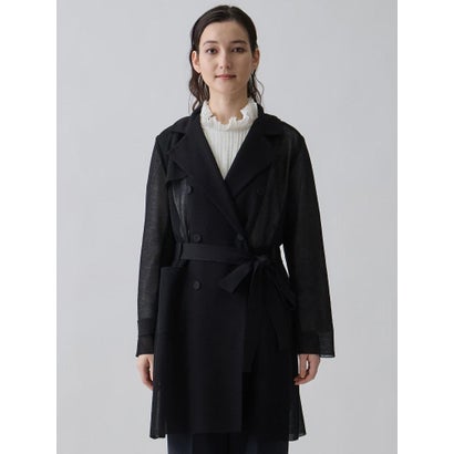 ランバン コレクション LANVIN COLLECTION ミラノリブニットコート （ブラック）｜詳細画像