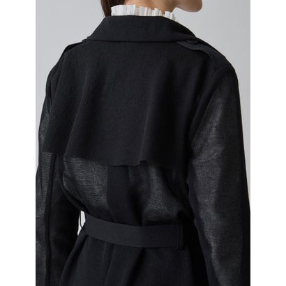 ランバン コレクション LANVIN COLLECTION ミラノリブニットコート （ブルー）｜詳細画像