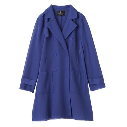 ランバン コレクション LANVIN COLLECTION ミラノリブニットコート （ブルー）｜詳細画像