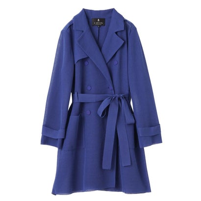 ランバン コレクション LANVIN COLLECTION ミラノリブニットコート （ブルー）｜詳細画像