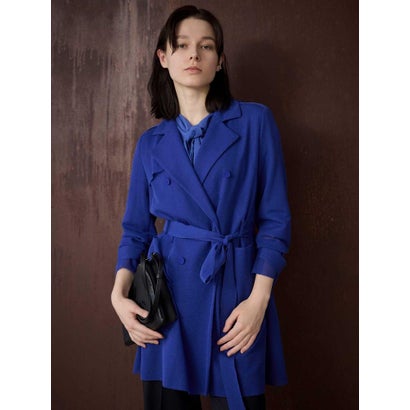 ランバン コレクション LANVIN COLLECTION ミラノリブニットコート （ブルー）｜詳細画像