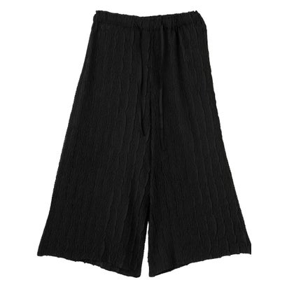 ランバン コレクション LANVIN COLLECTION プリーツワイドパンツ （ブラック）｜詳細画像