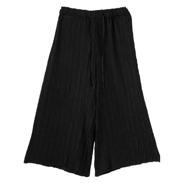プリーツワイドパンツ （ブラック）
