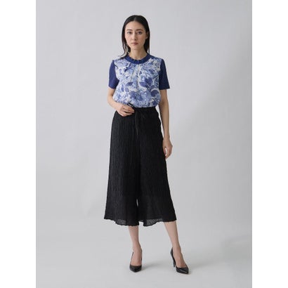 ランバン コレクション LANVIN COLLECTION プリーツワイドパンツ （キャメル）｜詳細画像