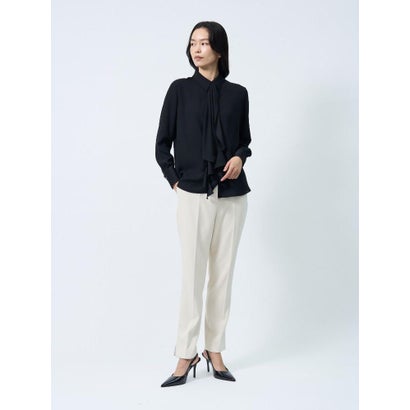 ランバン コレクション LANVIN COLLECTION シアーツイル アレンジタイブラウス （ホワイト）｜詳細画像