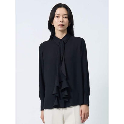 ランバン コレクション LANVIN COLLECTION シアーツイル アレンジタイブラウス （ホワイト）｜詳細画像