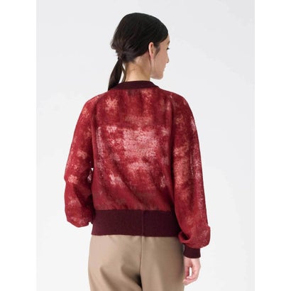 ランバン コレクション LANVIN COLLECTION ウールジャカード先染カーディガン （オフホワイト）｜詳細画像