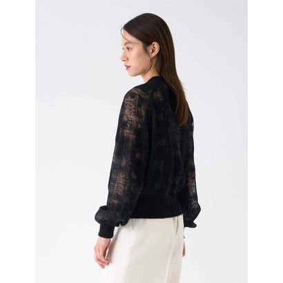 ランバン コレクション LANVIN COLLECTION ウールジャカード先染カーディガン （オフホワイト）｜詳細画像