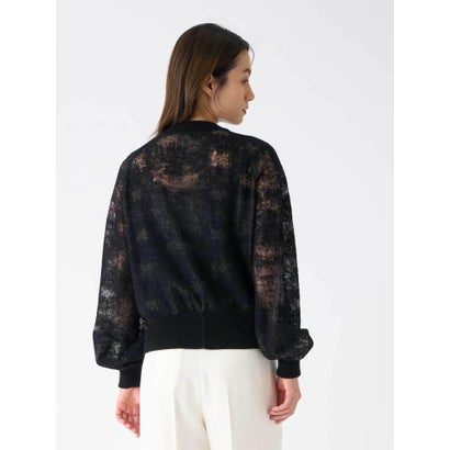 ランバン コレクション LANVIN COLLECTION ウールジャカード先染カーディガン （オフホワイト）｜詳細画像