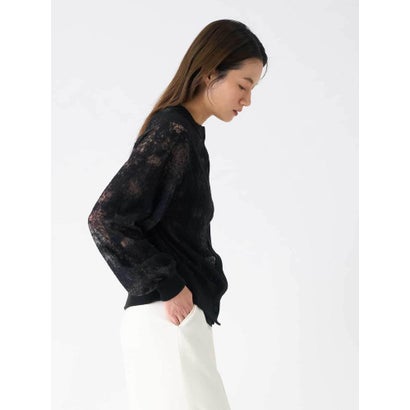 ランバン コレクション LANVIN COLLECTION ウールジャカード先染カーディガン （オフホワイト）｜詳細画像
