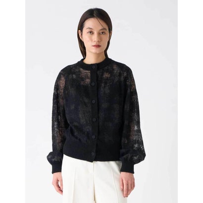 ランバン コレクション LANVIN COLLECTION ウールジャカード先染カーディガン （ダークオレンジ）｜詳細画像