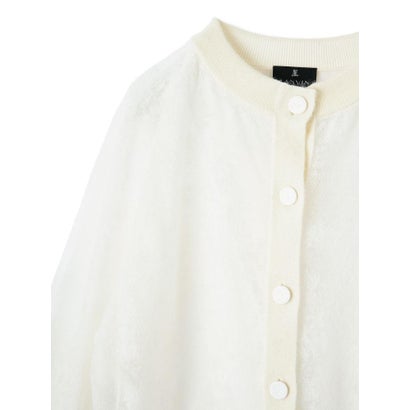 ランバン コレクション LANVIN COLLECTION ウールジャカード先染カーディガン （ダークオレンジ）｜詳細画像