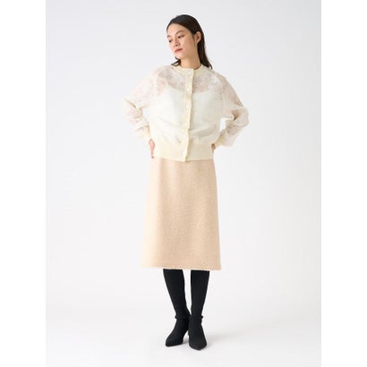 ランバン コレクション LANVIN COLLECTION ウールジャカード先染カーディガン （ダークオレンジ）｜詳細画像