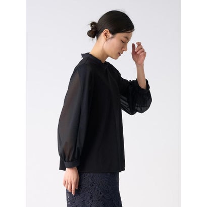 ランバン コレクション LANVIN COLLECTION スリットスリーブカットソー （ネイビー）｜詳細画像