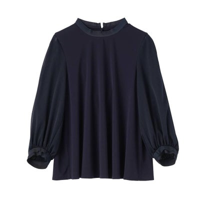 ランバン コレクション LANVIN COLLECTION スリットスリーブカットソー （ネイビー）｜詳細画像