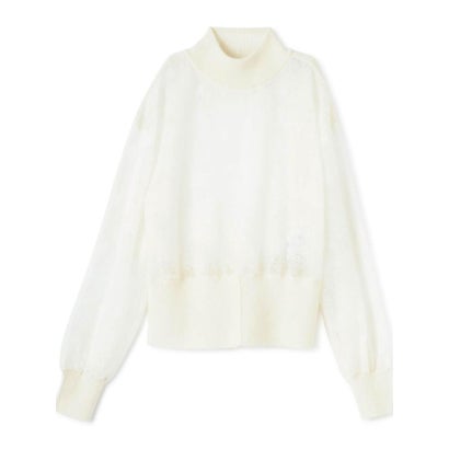 ランバン コレクション LANVIN COLLECTION ウールジャカード先染カットソー （オフホワイト）｜詳細画像