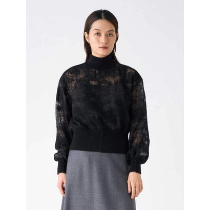 ランバン コレクション LANVIN COLLECTION ウールジャカード先染カットソー （ブラック）｜詳細画像