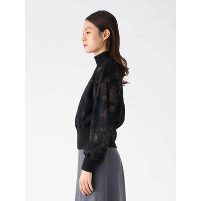 ランバン コレクション LANVIN COLLECTION ウールジャカード先染カットソー （ブラック）｜詳細画像